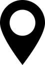 Map Location pointer in Vector GPS navigation and travel location Royalty Free Stock Photo