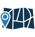 Map Locator Isolated Vector Icon use for Travel and Tour Projects