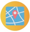 Map Locator isolated vector icon which can be easily edit or modified Royalty Free Stock Photo