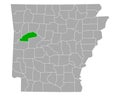 Map of Logan in Arkansas