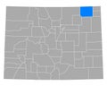 Map of Logan in Colorado