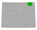 Map of Logan in Colorado