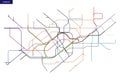 map of the London Underground Royalty Free Stock Photo