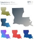 Map of Louisiana with beautiful gradients.