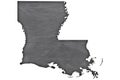Map of Louisiana on dark slate