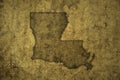 map of louisiana state on a old vintage crack paper background Royalty Free Stock Photo