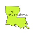 Map of Louisiana Vector Design Template.