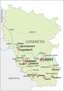 Map of Luhansk Oblast Royalty Free Stock Photo