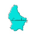 Map of Luxembourg Vector Design Template.