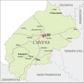 Map of Lviv Oblast Royalty Free Stock Photo