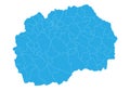 Map of macedonia. High detailed vector map - macedonia. Royalty Free Stock Photo