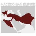 map of the Macedonian Empire Royalty Free Stock Photo