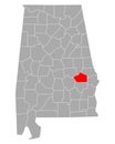 Map of Macon in Alabama