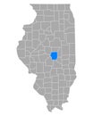 Map of Macon in Illinois