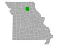 Map of Macon in Missouri