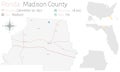 Map of Madison County in Florida