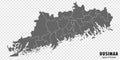 Blank map Uusimaa Region of Finland. High quality map Uusimaa on transparent background