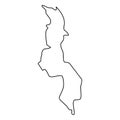 Map of Malawi - outline