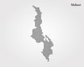 Map of Malawi. Vector illustration. World map