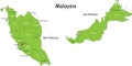 Map of Malaysia Royalty Free Stock Photo