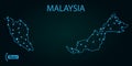 Map of Malaysia. Vector illustration. World map