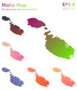 Map of Malta with beautiful gradients.