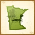 Map of mannesota state. Vector illustration decorative background design Royalty Free Stock Photo