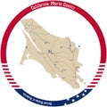 Map of Marin County in California, USA