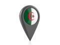 Map marker with Algeria flag Royalty Free Stock Photo