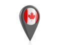 Map marker with Canada flag Royalty Free Stock Photo