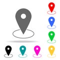 Map marker location flat icon for apps and websites icon. Elements in multi colored icons for mobile concept and web apps. Icons f