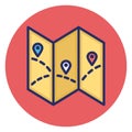 Map marker, map navigation Vector Icon which can easily edit Royalty Free Stock Photo