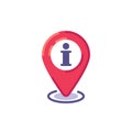 Map marker, navigation info flat icon