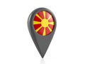 Map marker with North Macedonia flag Royalty Free Stock Photo