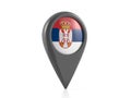 Map marker with Serbia flag Royalty Free Stock Photo