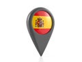 Map marker with Spain flag Royalty Free Stock Photo