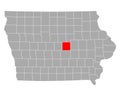 Map of Marshall in Iowa