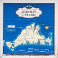 Map of Martha`s Vineyard, Massachusetts Royalty Free Stock Photo