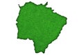 Map of Mato Grosso do Sul on green felt