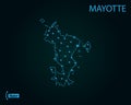 Map of Mayotte. Vector illustration. World map Royalty Free Stock Photo