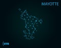 Map of Mayotte. Vector illustration. World map