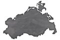 Map of Mecklenburg-Vorpommern on dark slate