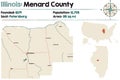 Map of Menard County in Illinois Royalty Free Stock Photo