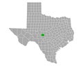 Map of Menard in Texas Royalty Free Stock Photo