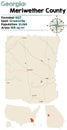 Map of Meriwether County in Georgia Royalty Free Stock Photo