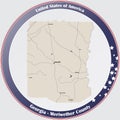 Map of Meriwether County in Georgia Royalty Free Stock Photo