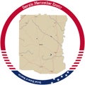 Map of Meriwether County in Georgia, USA Royalty Free Stock Photo