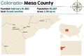 Map of Mesa County in Colorado Royalty Free Stock Photo