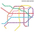 Map of the  metro, Subway Royalty Free Stock Photo