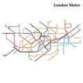 Map of the  metro, Subway Royalty Free Stock Photo